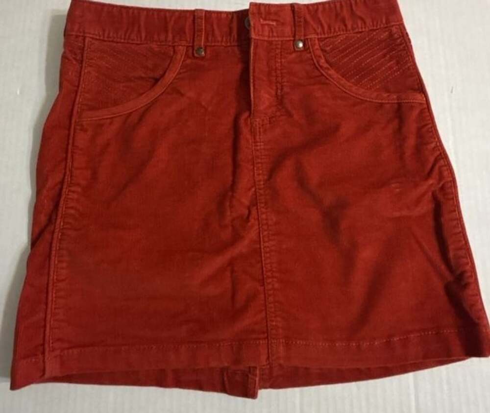 Athleta Kaleidoscope Corduroy Mini Skirt Orange Spice